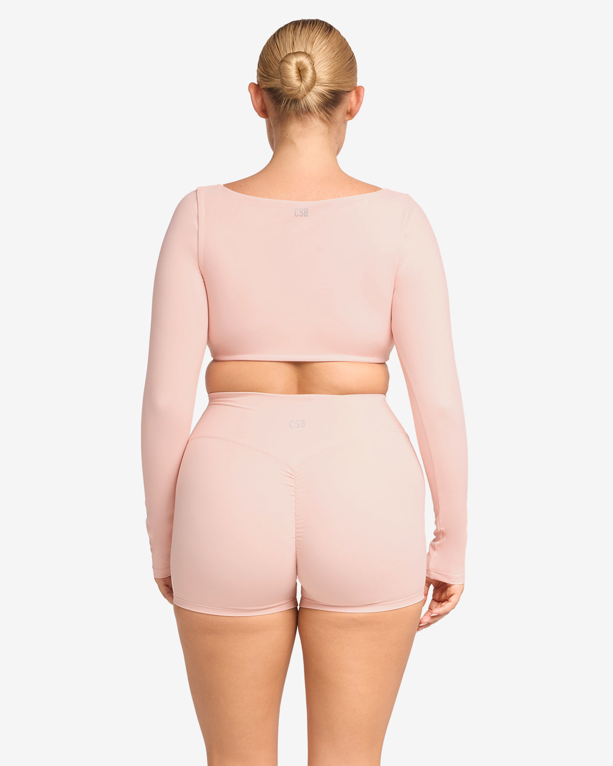 CSB Freedom Scoop Long Sleeve Crop Blush