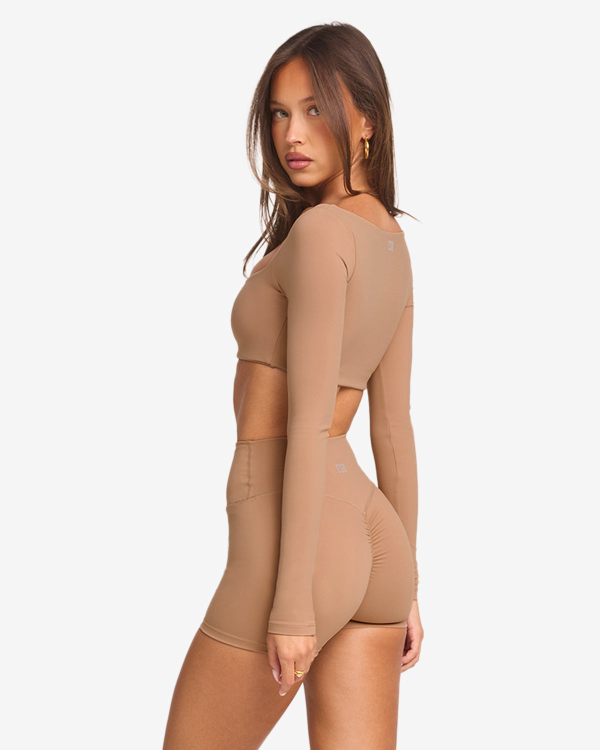 CSB Freedom Scoop Long Sleeve Crop Toffee