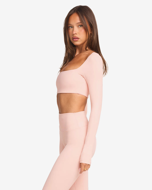 CSB Freedom Scoop Long Sleeve Crop Blush