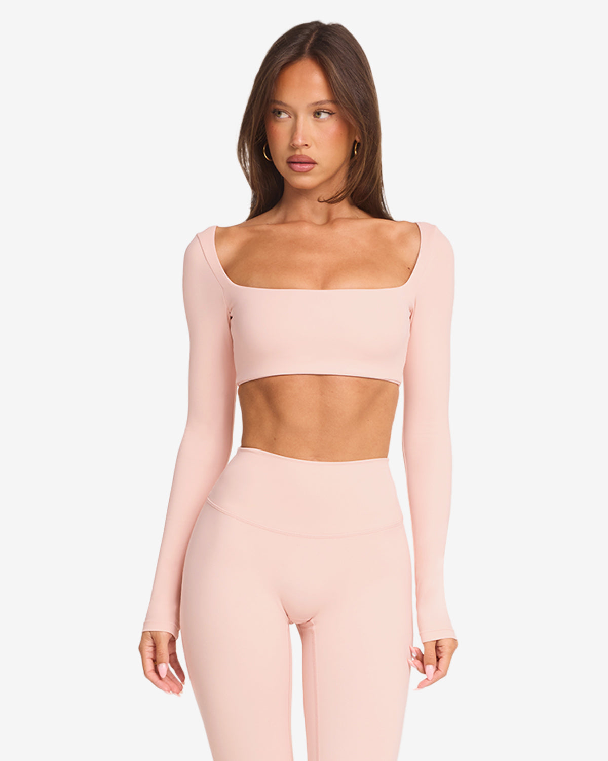 CSB Freedom Scoop Long Sleeve Crop Blush