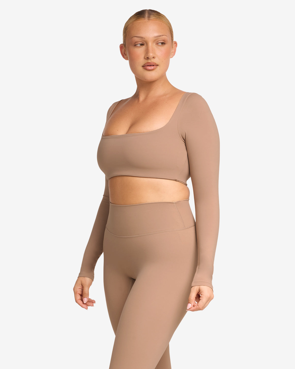 CSB Freedom Scoop Long Sleeve Crop Toffee