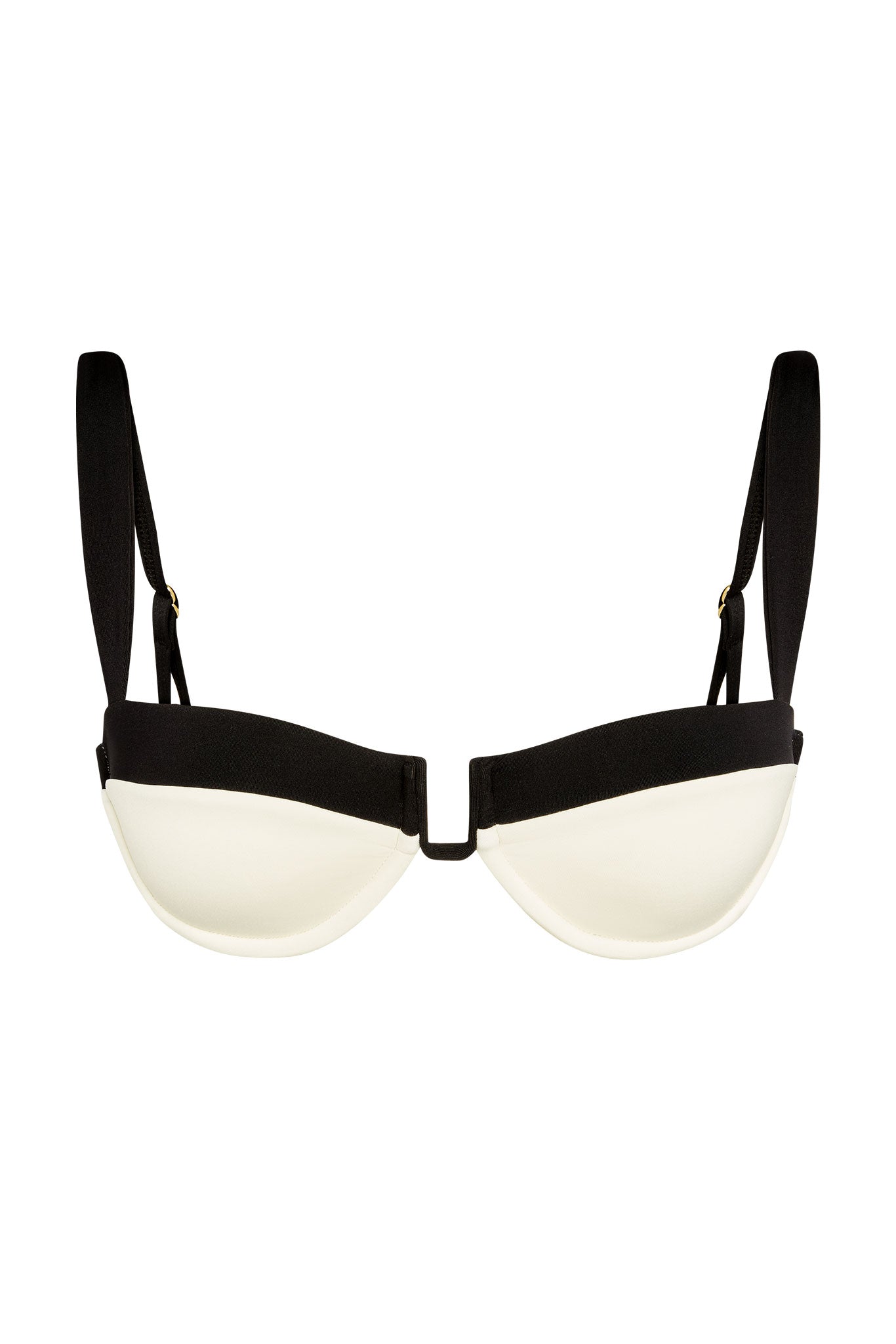 Monday Swimwear ALA ROJA TOP - IVORY/BLACK