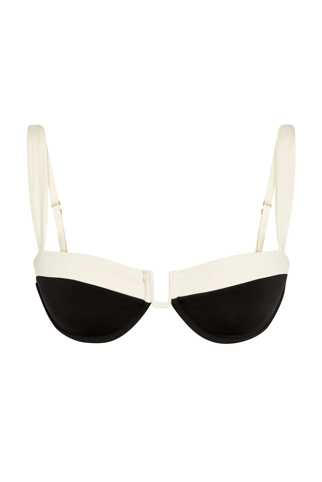 Monday Swimwear ALA ROJA TOP - BLACK/IVORY
