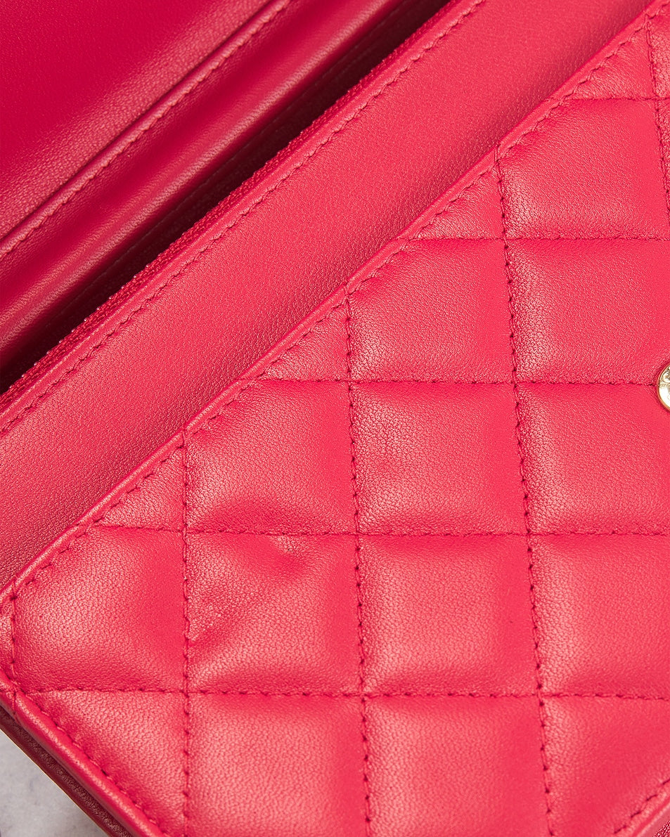 Chanel Lambskin Boy Wallet On Chain