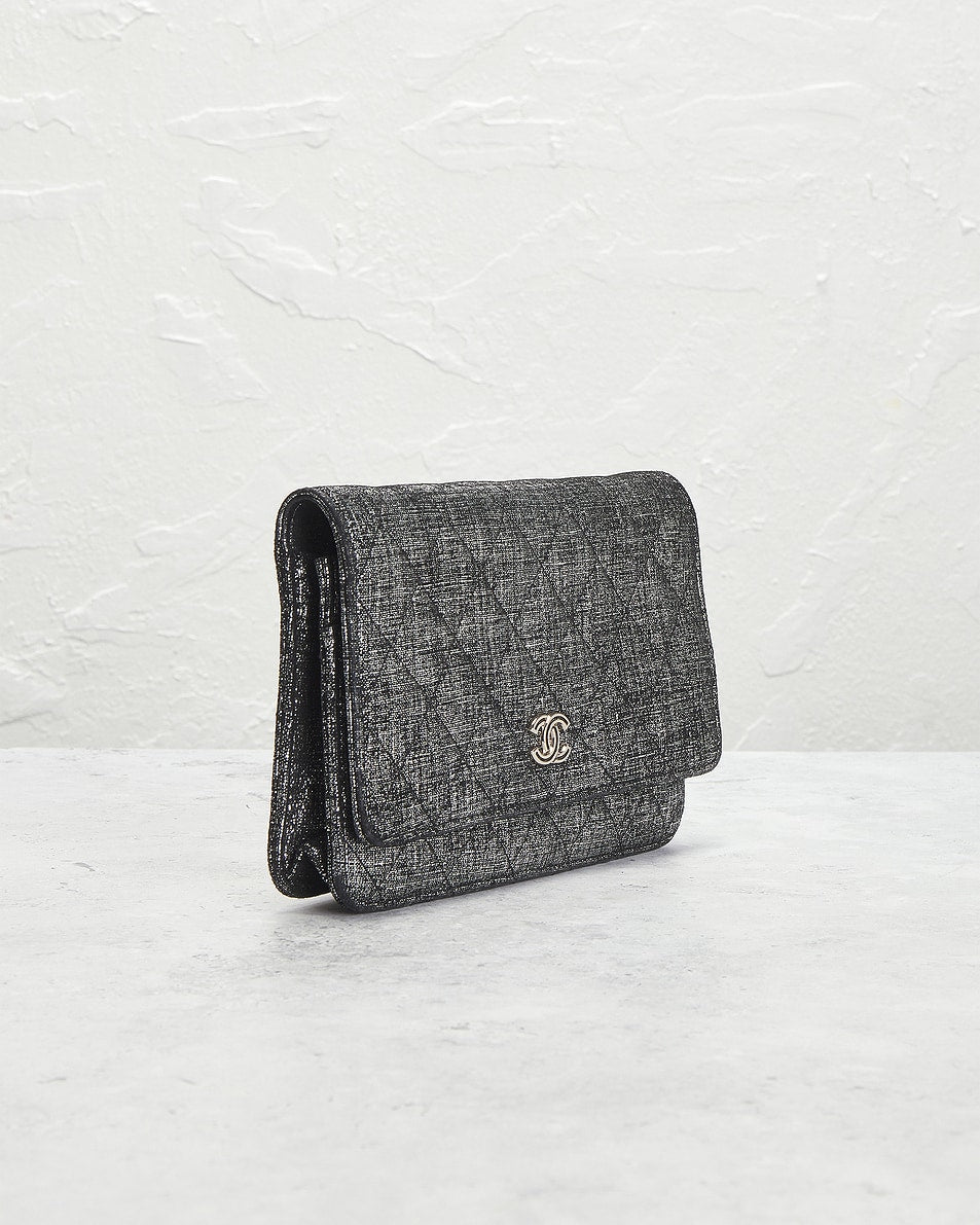 Chanel Calfskin Metallic Wallet On Chain