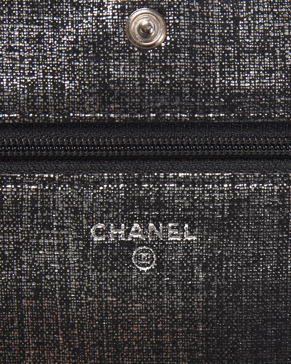 Chanel Calfskin Metallic Wallet On Chain