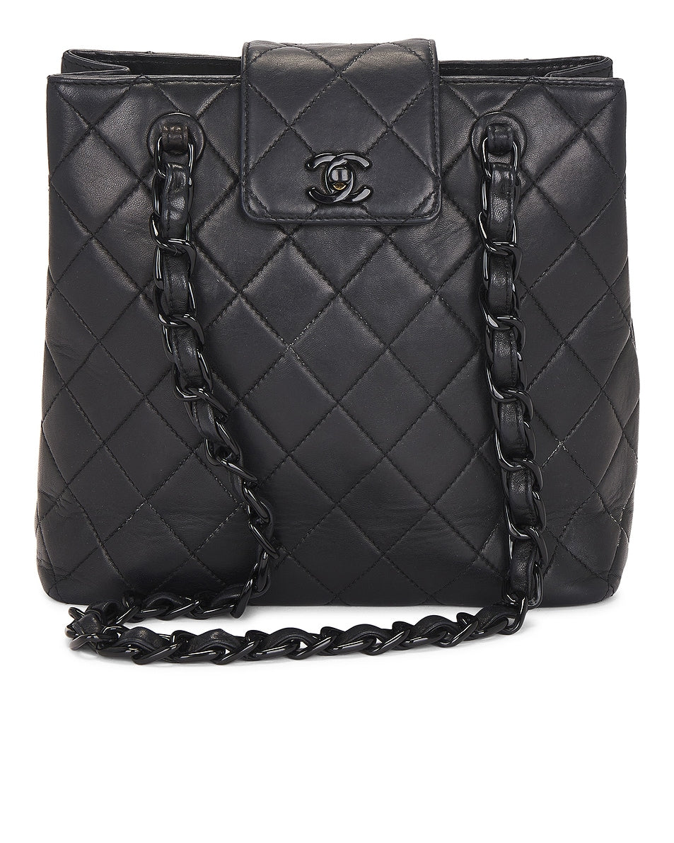 Chanel Lambskin Flap Tote Bag