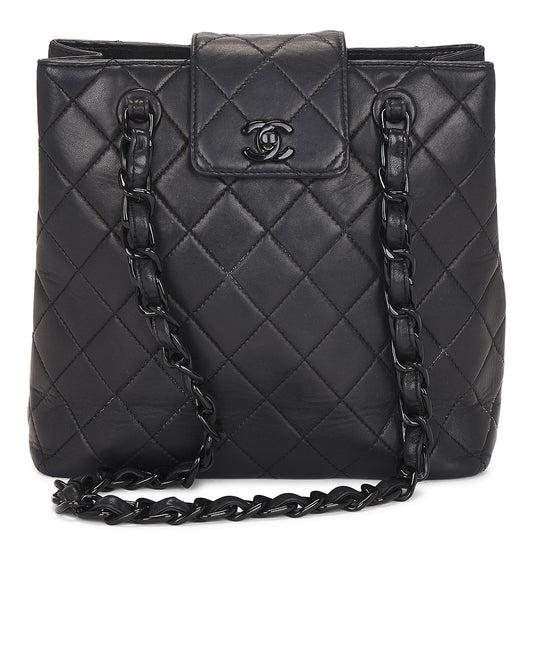 Chanel Lambskin Flap Tote Bag