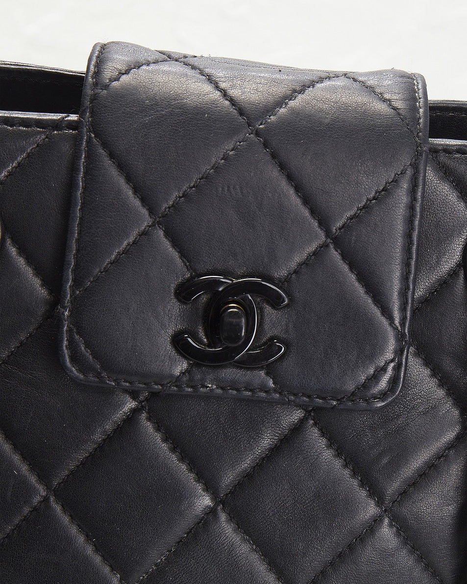 Chanel Lambskin Flap Tote Bag