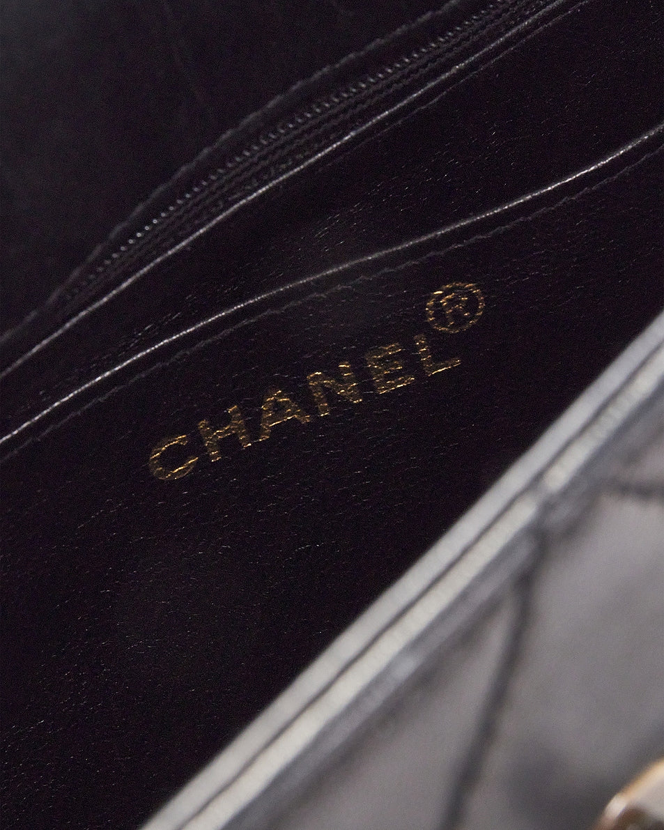Chanel Lambskin Flap Tote Bag