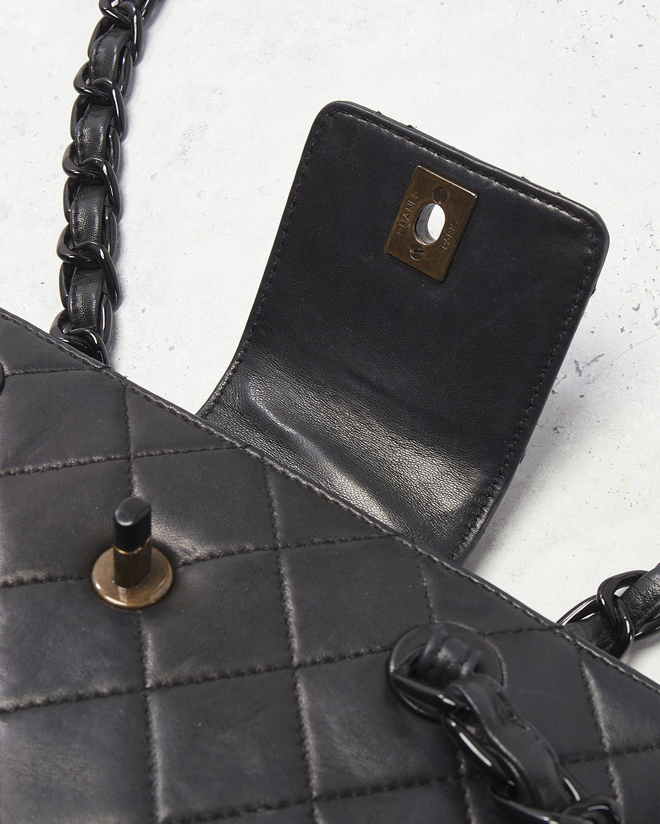 Chanel Lambskin Flap Tote Bag