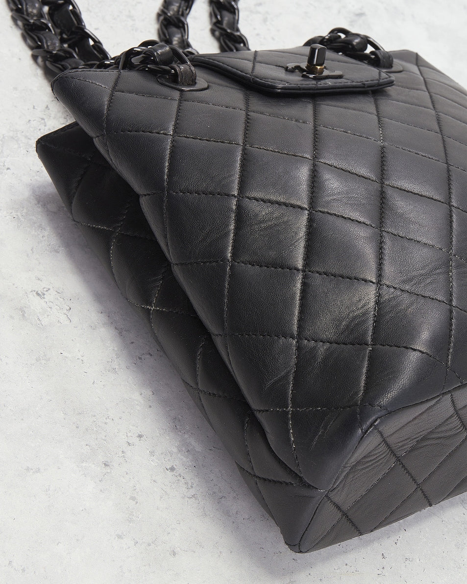 Chanel Lambskin Flap Tote Bag