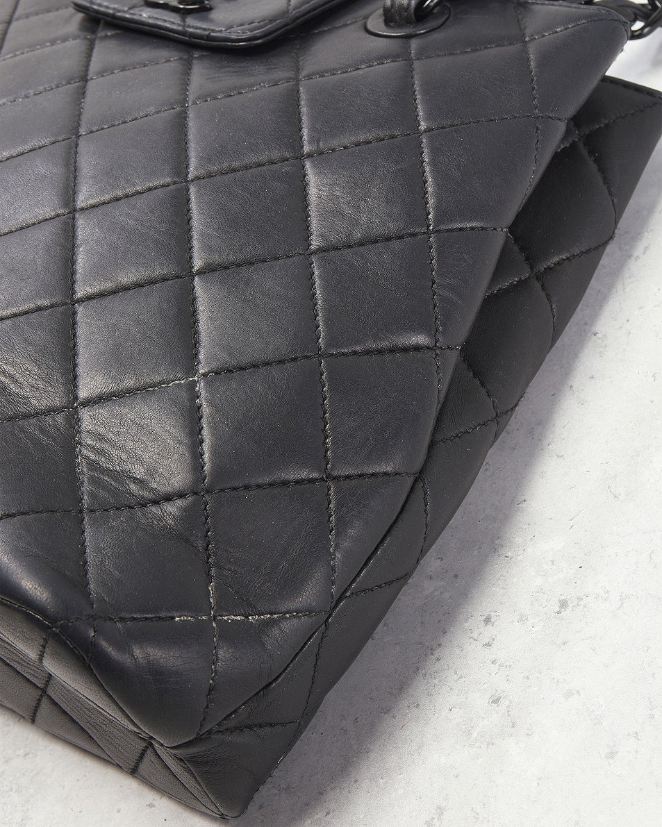 Chanel Lambskin Flap Tote Bag
