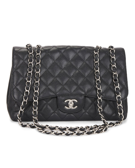 Chanel Caviar Jumbo Classic Double Flap Bag