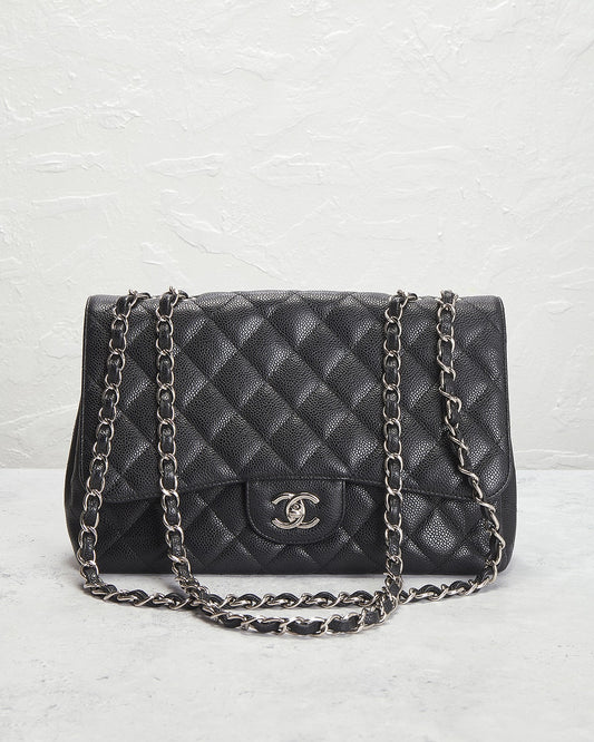 Chanel Caviar Jumbo Classic Double Flap Bag