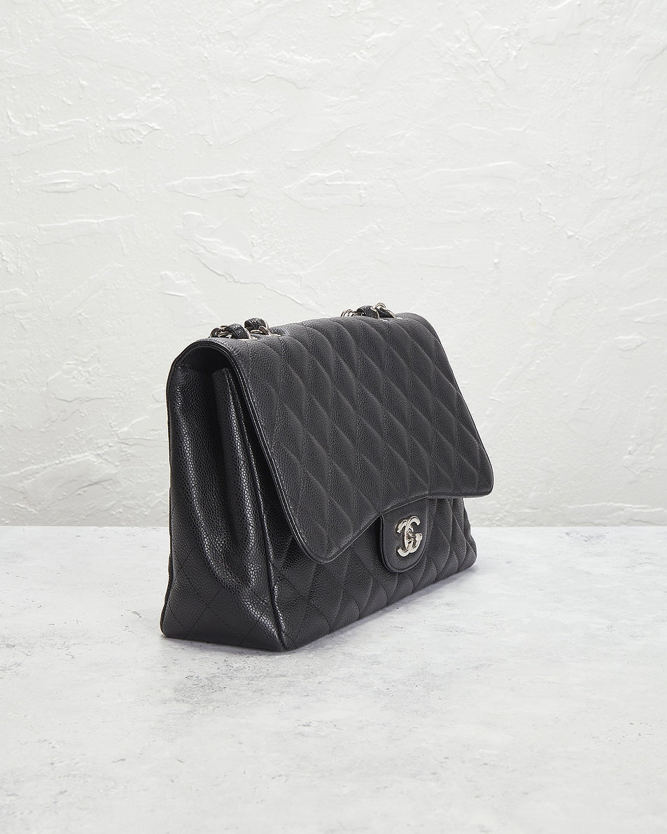 Chanel Caviar Jumbo Classic Double Flap Bag