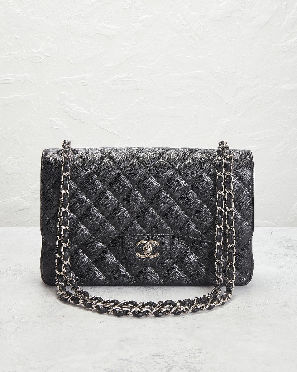 Chanel Caviar Jumbo Classic Double Flap Bag
