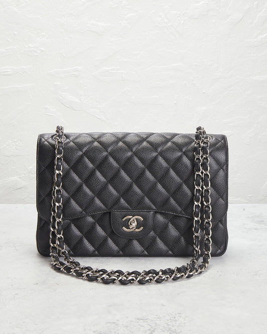 Chanel Caviar Jumbo Classic Double Flap Bag