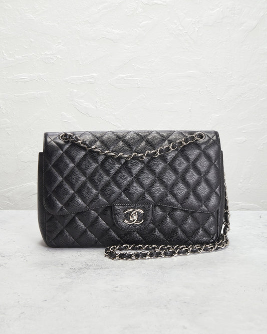 Chanel Caviar Jumbo Classic Double Flap Bag
