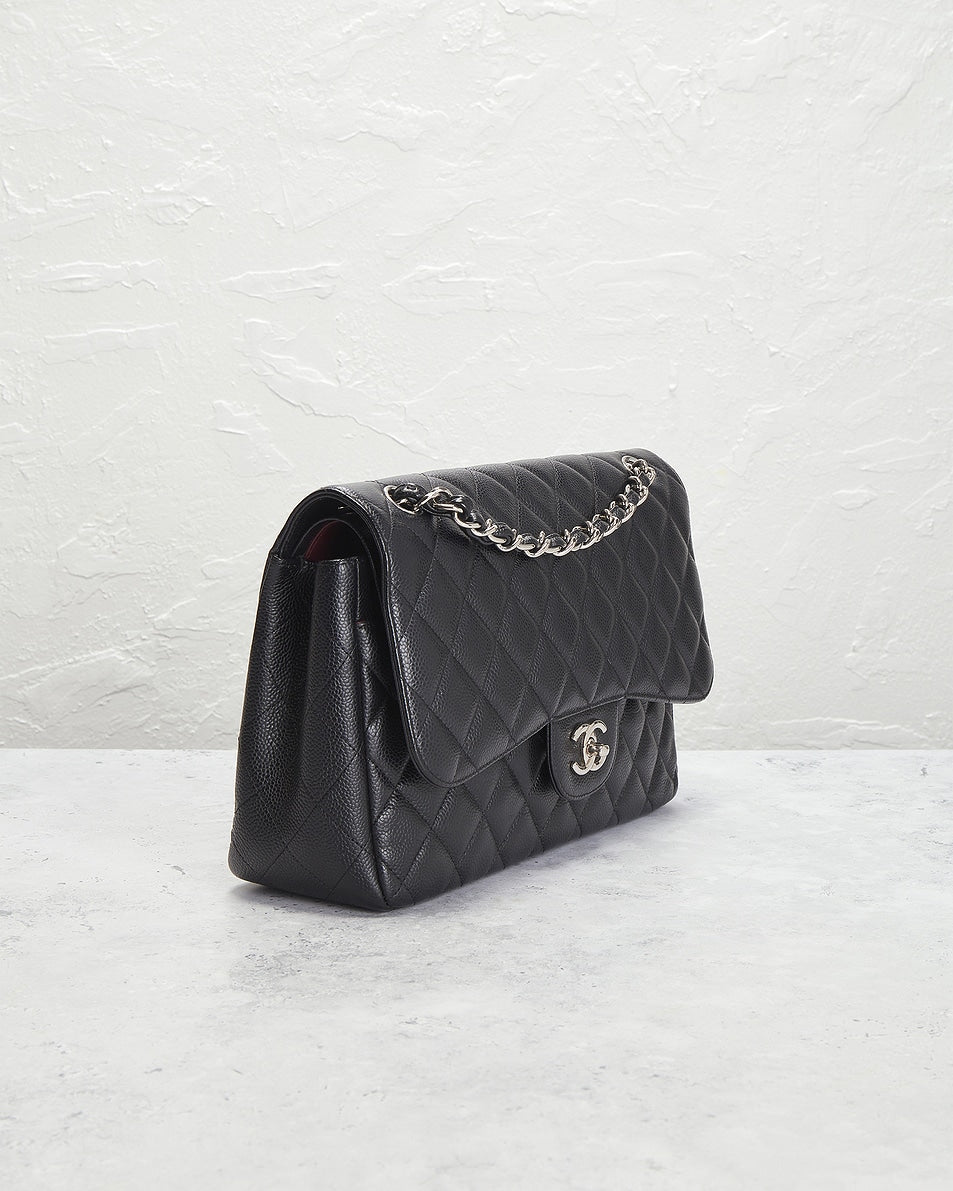 Chanel Caviar Jumbo Classic Double Flap Bag