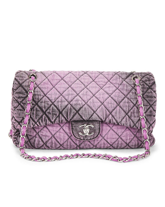 Chanel Distressed Denim Medium Denimpression Flap Bag