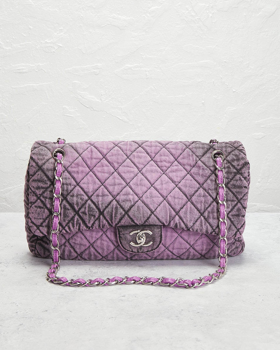 Chanel Distressed Denim Medium Denimpression Flap Bag