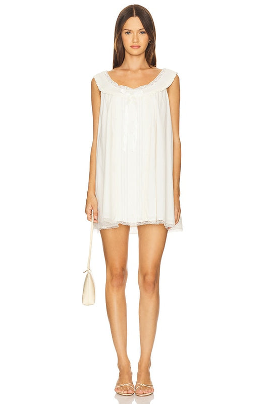 For Love & Lemons Venetia Slip Dress in Vintage Cream