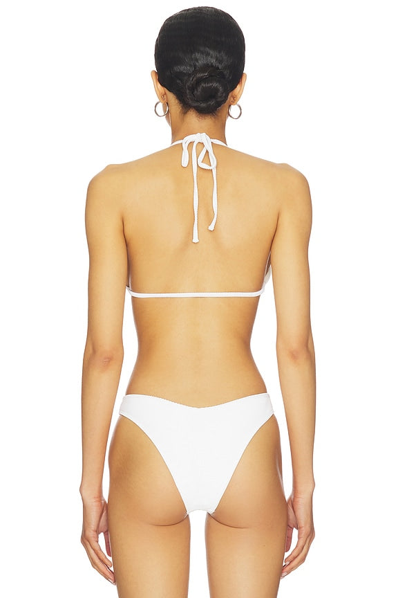 For Love & Lemons Lelani Bikini Top in White