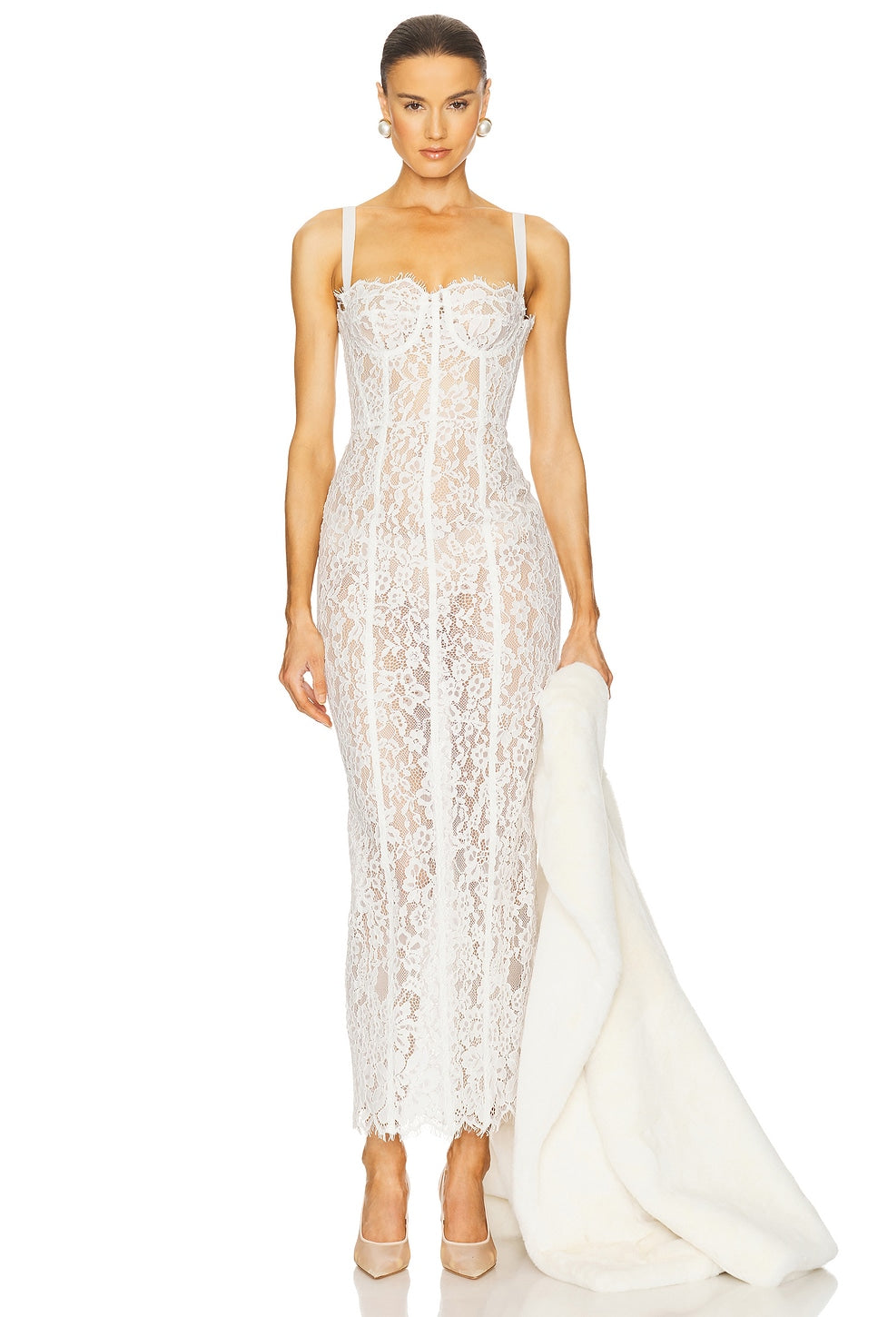 Helsa The Lace Column Dress