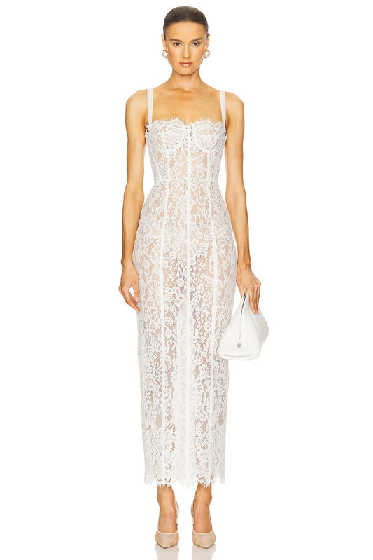 Helsa The Lace Column Dress