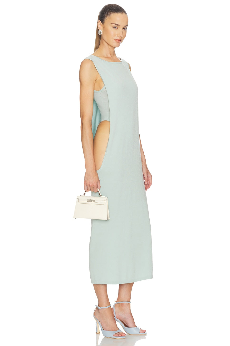 Helsa Mayumi Open Side Dress in Sky Blue