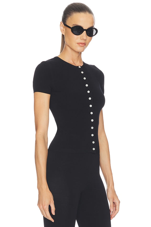 Helsa Beckette Knit Cardi in Black