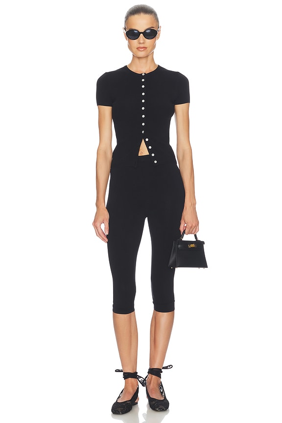 Helsa Beckette Knit Cardi in Black