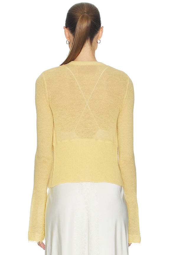 Helsa Bridgitte Lace Trim Cardigan