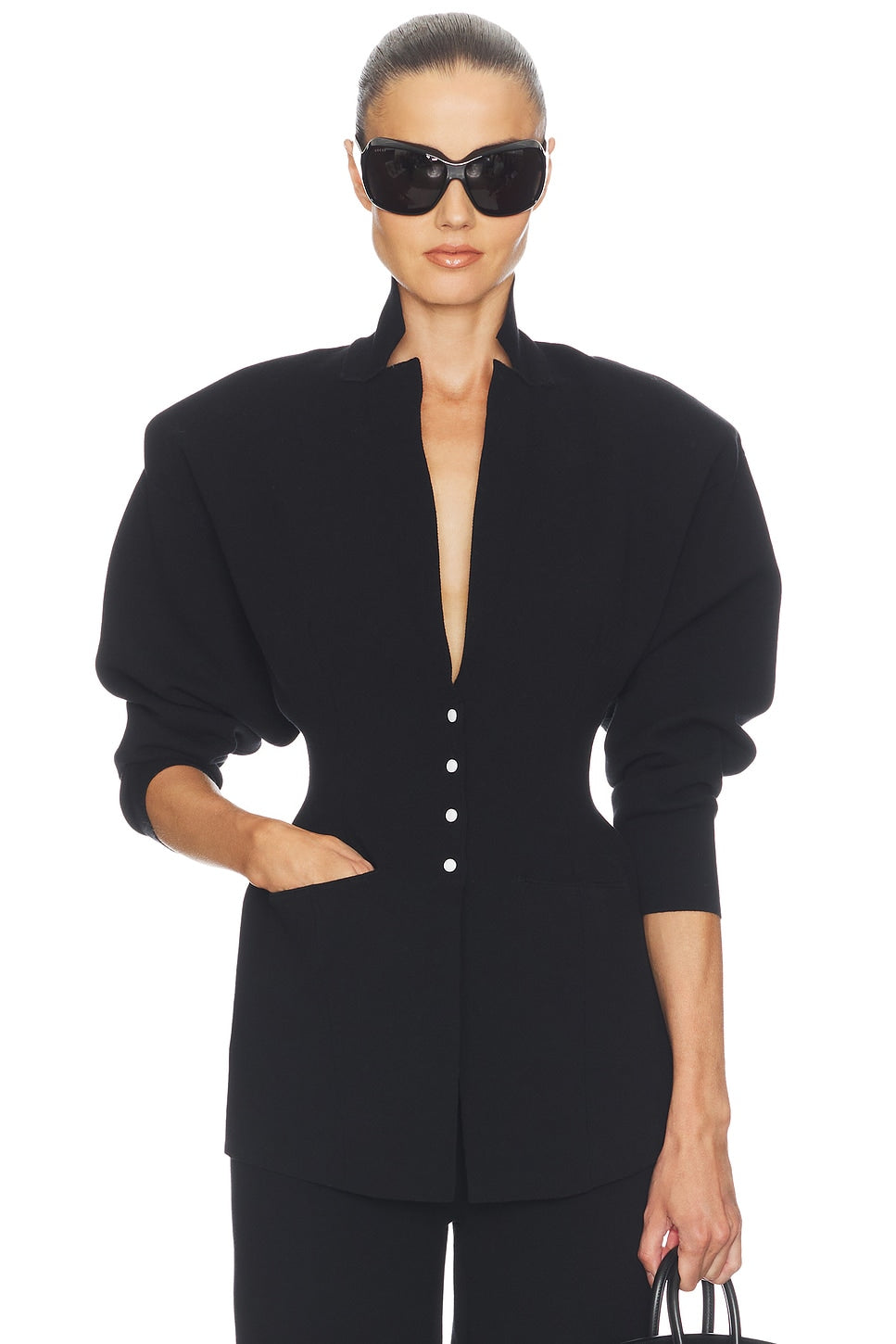 Helsa Louisse Structured Blazer in Black