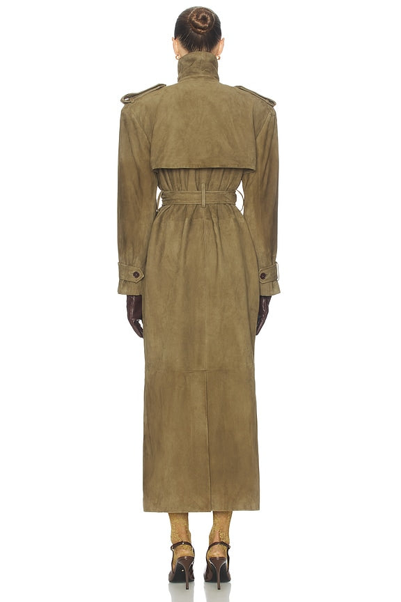 Helsa Suede Trench Coat