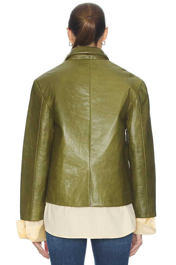 Helsa Puffy Leather Jacket
