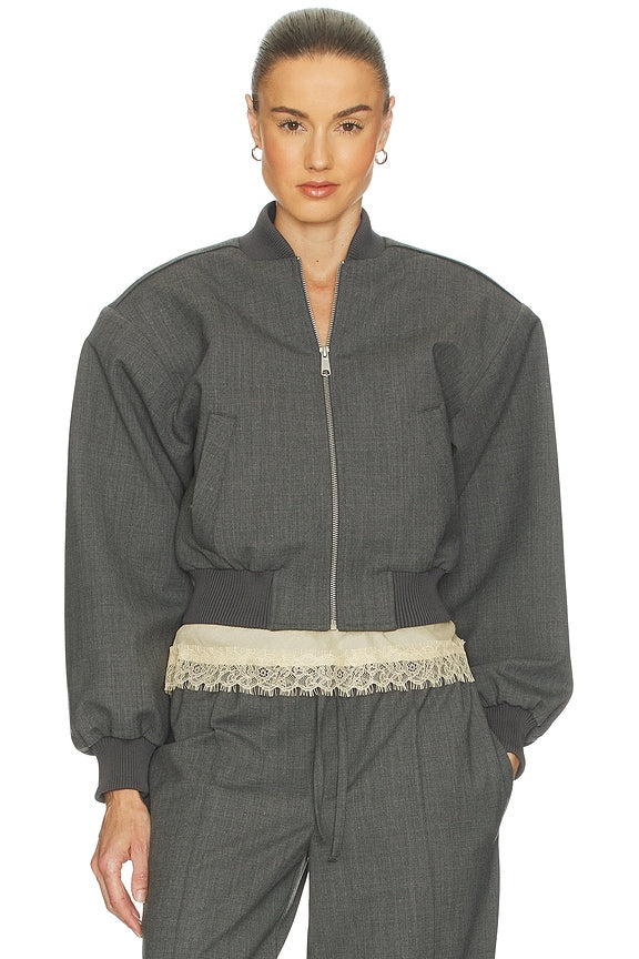 Helsa Wool Blend Bomber Jacket