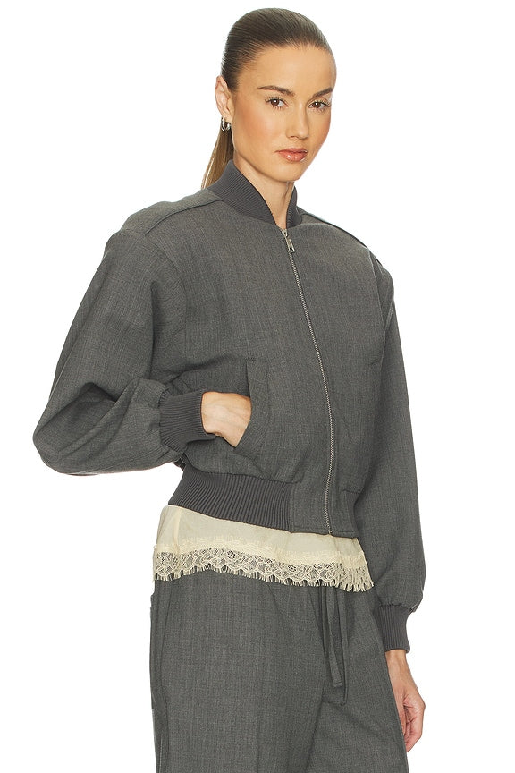 Helsa Wool Blend Bomber Jacket