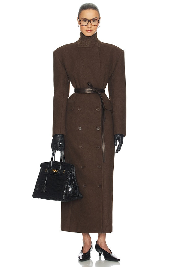 Helsa Italian Wool Blend Extra Long Coat