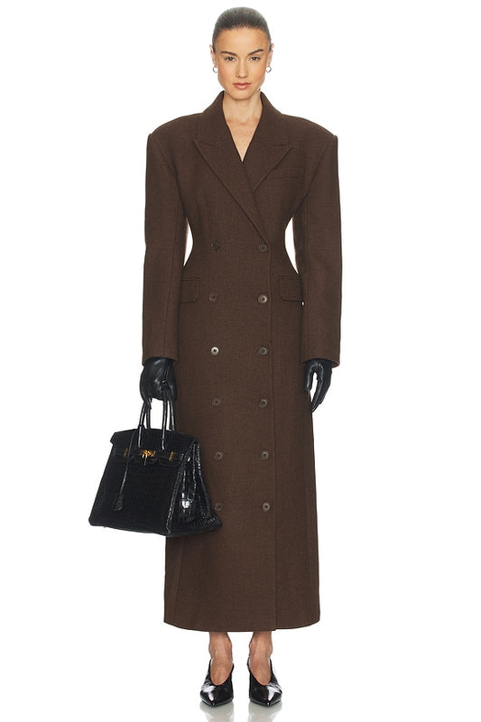 Helsa Italian Wool Blend Extra Long Coat