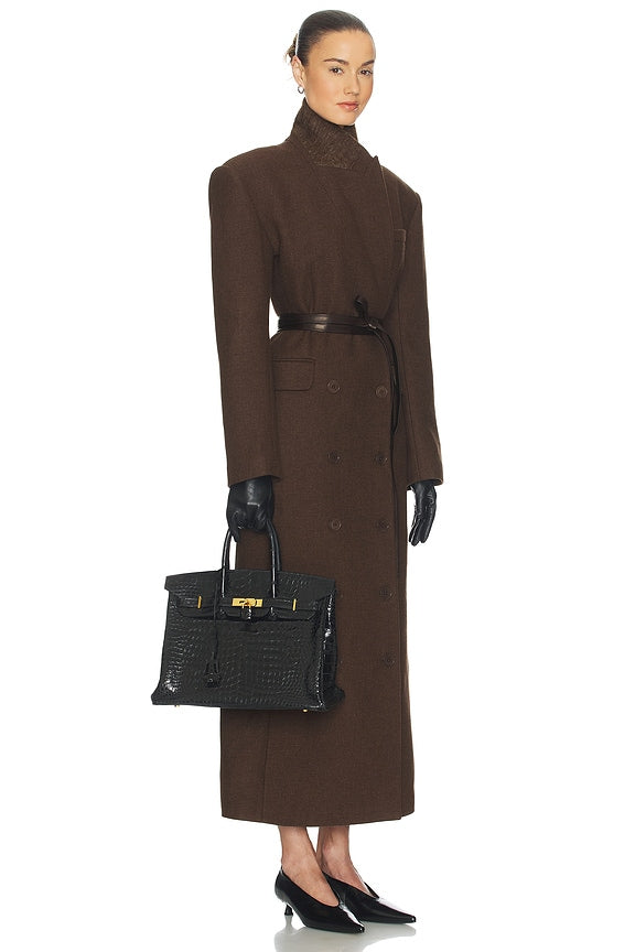 Helsa Italian Wool Blend Extra Long Coat