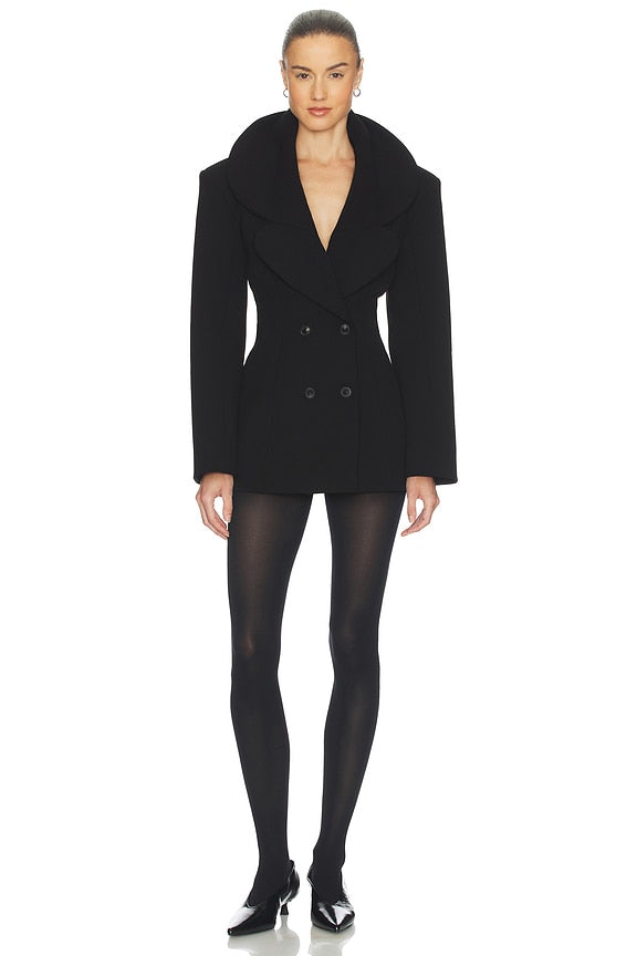 Helsa The Rampling Blazer in Thick Crepe