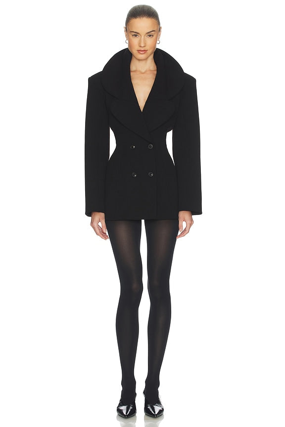 Helsa The Rampling Blazer in Thick Crepe