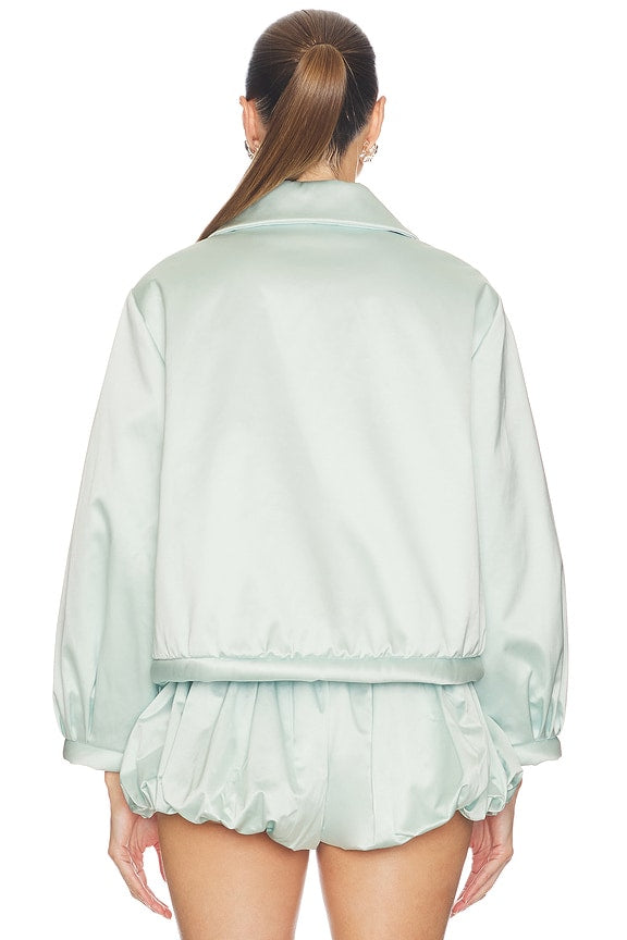 Helsa Sateen Puff Jacket in Glacier Blue