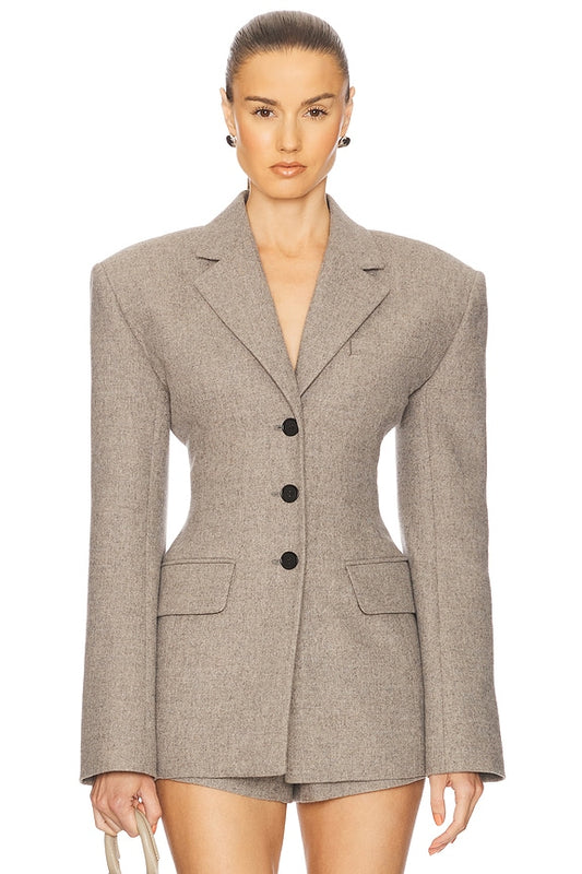 Helsa The Tweed S Curve Blazer