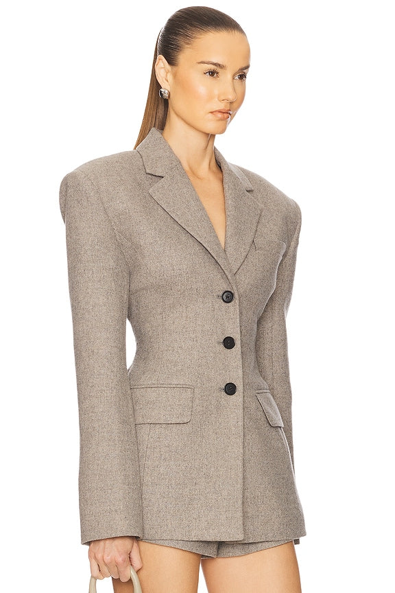 Helsa The Tweed S Curve Blazer