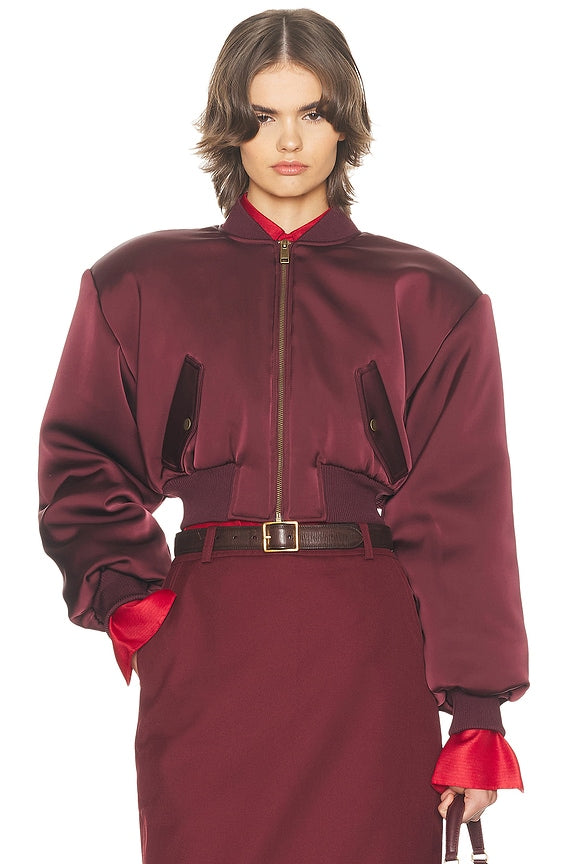 Helsa The Satin Puff Bomber