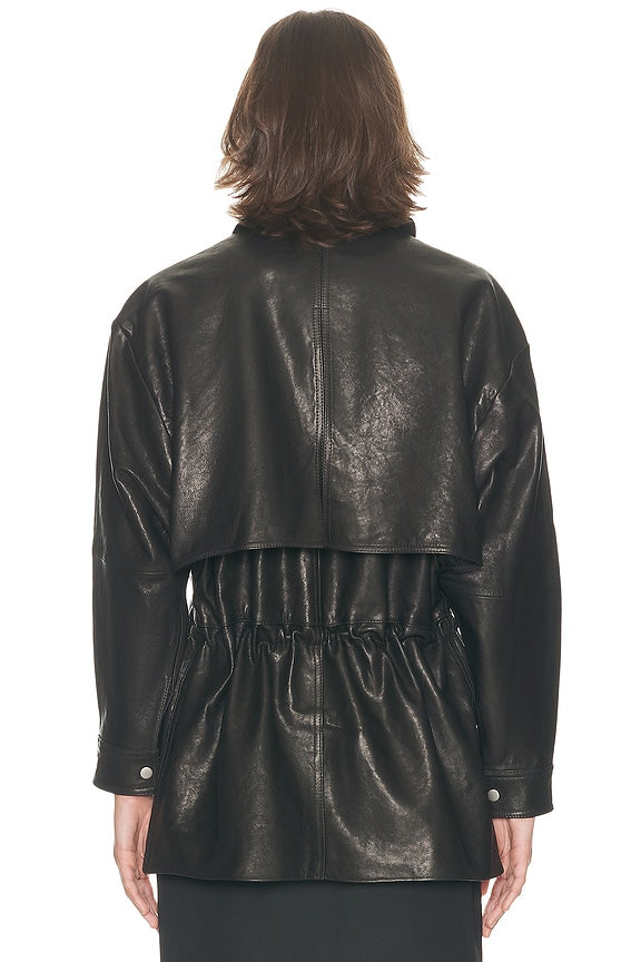 Helsa The Peplum Leather Moto Jacket