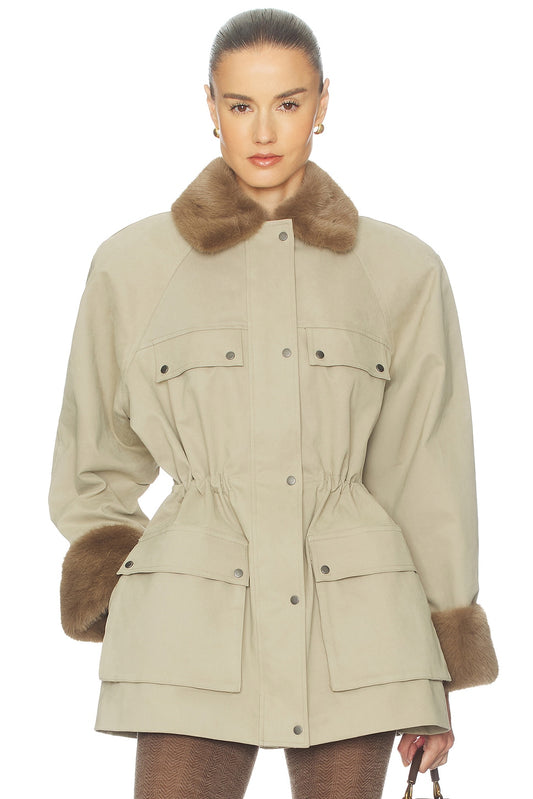 Helsa The Balmoral Jacket With Faux Fur Trim